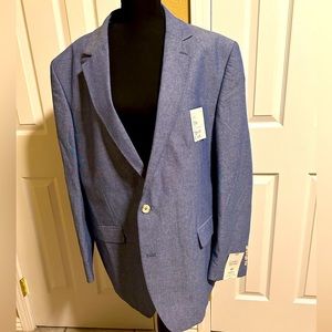 Men’s sport coat 48R Blue NWT Croft & Barrow
